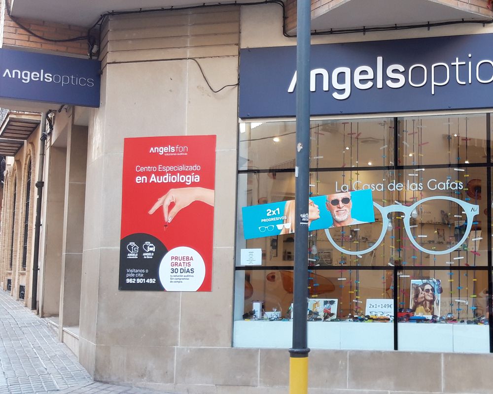Centro auditivo Óptica y Audiología Angels Optics Albaida en Albaida